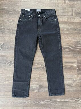 Aritzia Agolde Washed Black Cigarette Straight-Leg traction Jeans